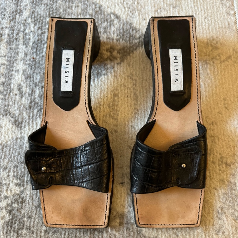 Miista black sandals